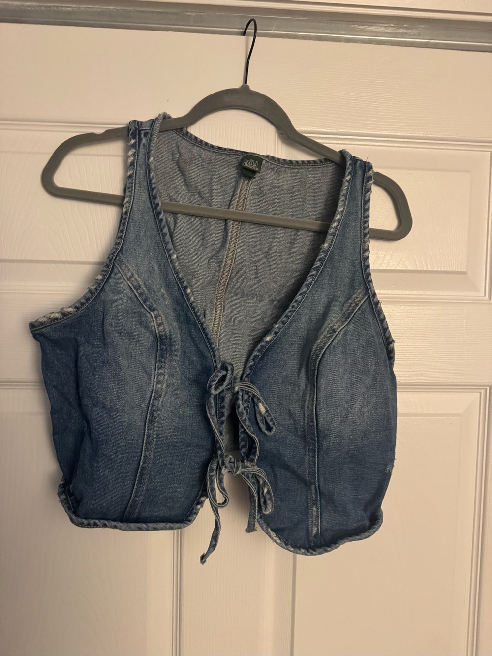 Wild Fable Denim Lace-Up Vest Top - Blue